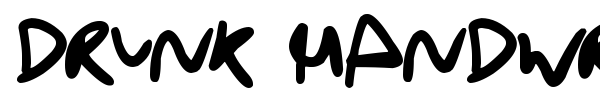 Drunk Handwriting font preview